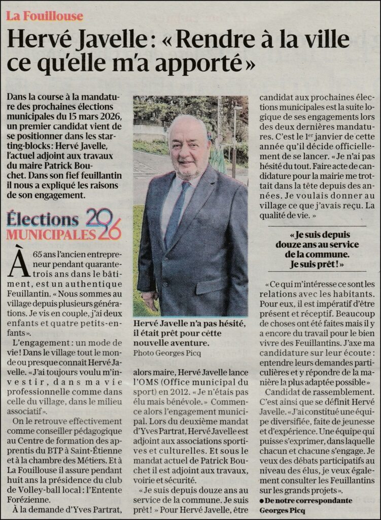 Candidat la fouillouse municipale