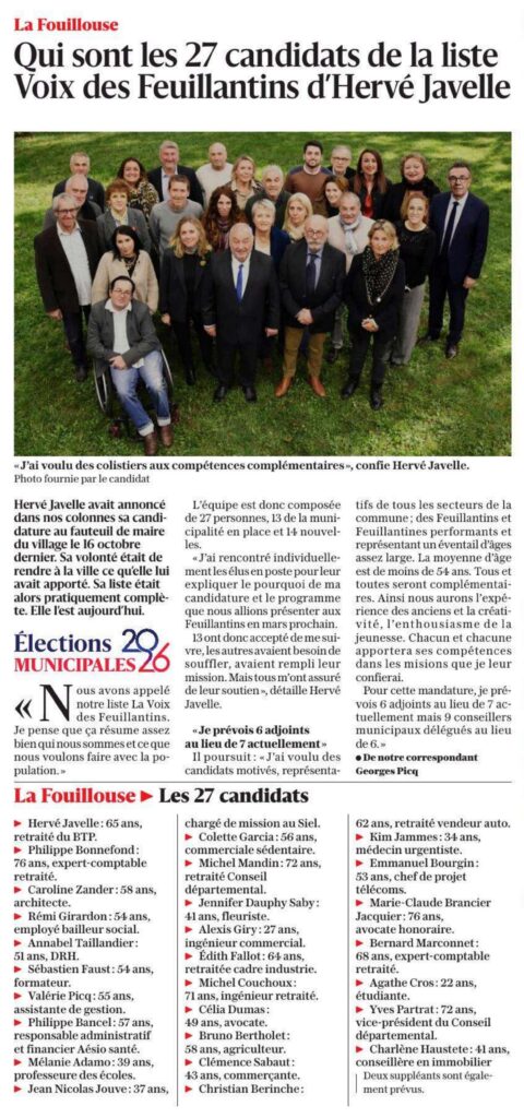 Liste municipale la fouillouse